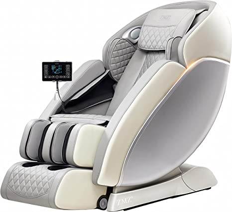 ZMZ 2023 4D Massage Chair Recliner, SL Track Massage Chairs Zero Gravity Full Body with Airbags, Foot Rollers, Waist and Calf Heat, Body Scan, Shortcut Key, Bluetooth, Shiatsu Recliner (Gray)
