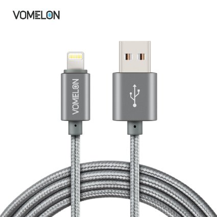 Vomelon Apple Lightning to USB Sync & Charging Cable High Speed 6 feet Nylon Braided USB Cable for iPhone 6, 6 Plus, iPod Touch 5/6, iPad Air and More Apple devices