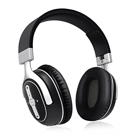 Sounwill Over-Ear Bluetooth Headphones with Mic, Wireless Bluetooth Headset Foldable Headphone with HD Microphone /Hi-Fi Stereo Sound /CVC 6.0 Noise Cancelling /APT-X Technology & 30  Hrs Playtime