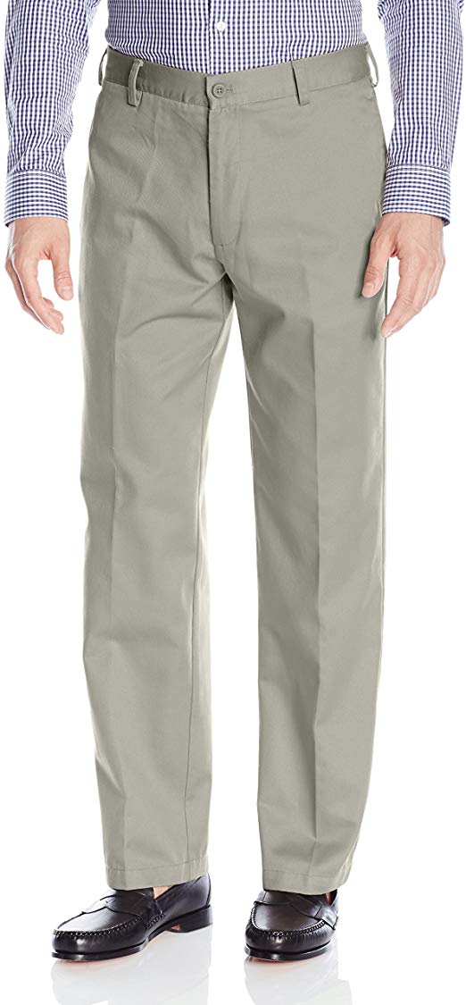 IZOD Men's American Chino Flat Front Classic Fit Pant