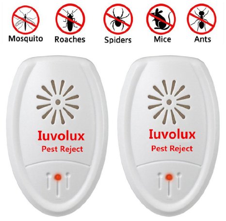 Ultrasonic Pest Repeller 2 Pack - Electronic Pest Repellent Best for Indoor Use - Home Pest Control for Rodent,Cockroach,Rats,Ants,Spiders,Mice and More - Roach Killer,Mouse Repellent