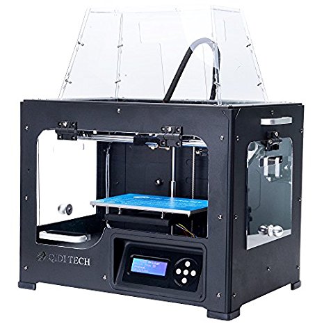 QIDI TECHNOLOGY 3DP-QDA16-01 Dual Extruder Desktop 3D Printer QIDI TECH I, Fully Metal Frame Structure, Acrylic Covers, with2 Free Filaments, Works with ABS and PLA