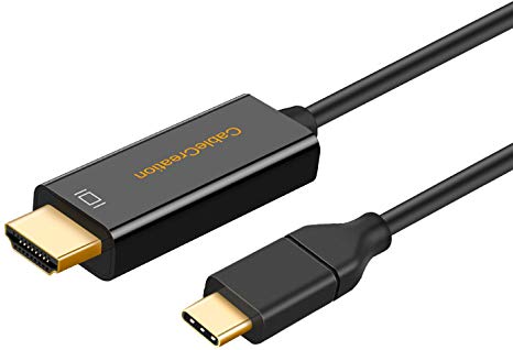 USB C to HDMI 4K@60Hz, CableCreation Type C to HDMI Cable Adapter 6 Feet,Thunderbolt 3 Compatible, Compatible with MacBook Pro 2019, iPad Pro, MacBook Air 2018,HUAWEI Mate 10,Samsung S10, Dell XPS 13,Black