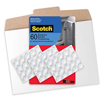 Scotch, BP950-60, 0.5 Inch Bumpers in Easy to Open Packaging, 60 Bumpers, Clear