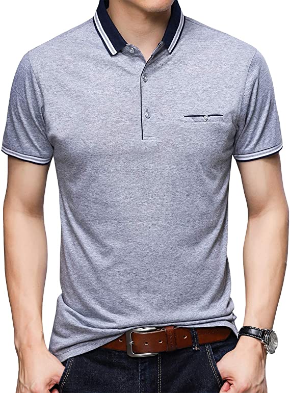 Womleys Mens Casual Slim Fit Short Sleeve Collared Polo T Shirt