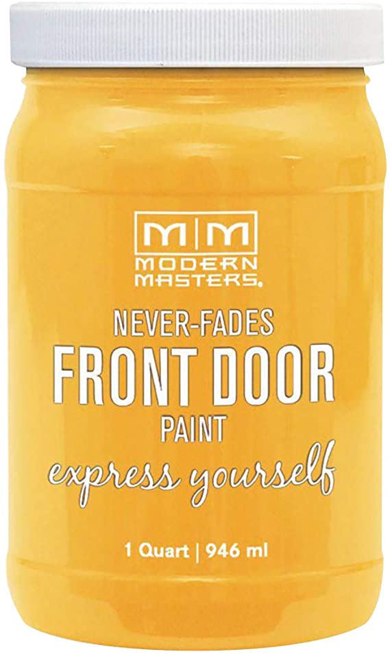 Modern Masters 275273 Front Door Paint, 1 Quart, Satin Happy