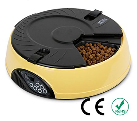 Automatic Pet Feeder PYRUS Pet Feeder Separate Compartments Food Trays Secure Locked Programmed Feeder for Pets