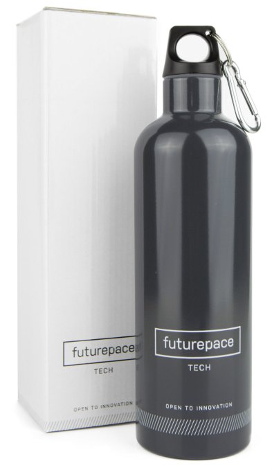 Futurepace Tech Best Stainless Steel Double Walled Vacuum Insulated Water Bottle - 600ml / 20oz - Perfect for Hiking, Camping, Beach, Yoga, Travel