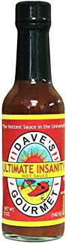 Dave's Ultimate Insanity Hot Sauce Hottest Sauce in the Universe