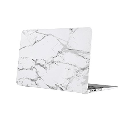 COVOD Marble White Plastic Hard Cover for MacBook Air Case, Light Weighted Cool Case for Macbook Air 11 Inch