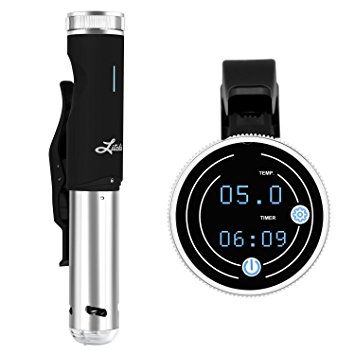 Litchi Sous Vide Precision Cooker Immersion Circulator with Digital Display Scroll Wheel Control Accurate & Even Cooking 800W, Black