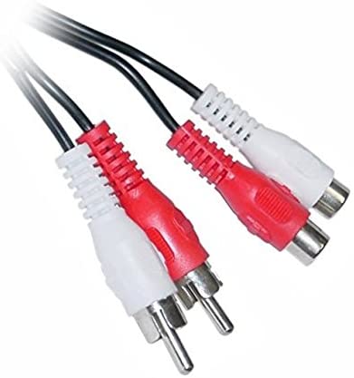 C&E Cable (50 Feet) 2 RCA Male to Female Audio Extension Cable (Red/White Connectors), (CNE703615)