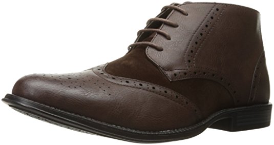 Alpine Swiss Geneva Mens Ankle Boots Lace Up TwoTone Brogue Wing Tip Dress Shoes