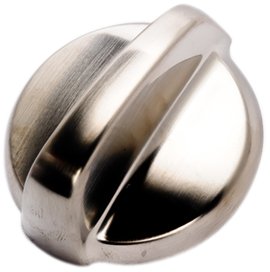 GE WB03T10284 Plastic Burner Knob for Stove - Stainless Steel Finish