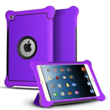 iPad Mini 4 Case CASEFORMERS Armor Shield Cover Flip Case with Stand for iPad Mini 4 - Purple