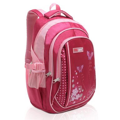 MGgear 18 Inch Girl Butterfly Flower Student School Bookbag / Children Backpack