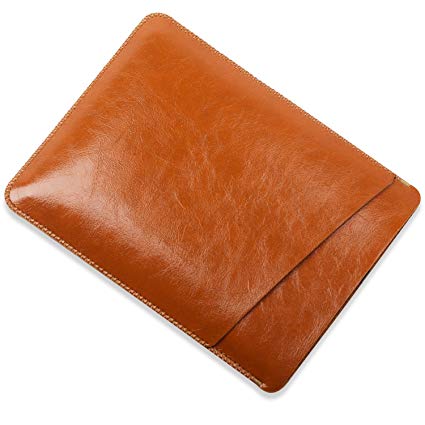 Ayotu Leather Slim Sleeve Case for All Kindle Paperwhite,Soft Microfiber Felt Synthetic Leather Bag for All Kindle Paperwhite,Kindle Voyage,Kindle 8th Gen (2016 Version),New kindle 10th Gen 2019-Brown