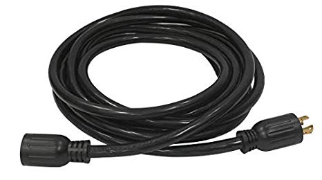 Southwire 65038801 Heavy Duty 25 Foot 10/3 STW Generator Power Extension Cord With Lighted End, 30 AMP, 3750/7500 Watts 125/250 Volts, NEMA L14-30P plug, Black