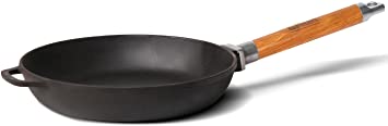 Cast Iron Pan/Skillet Healthy Cooking 20, 22, 24, 26 cm Removable Handle Induction (20 cm)