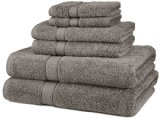 Pinzon Egyptian Cotton 6-Piece Towel Set Grey