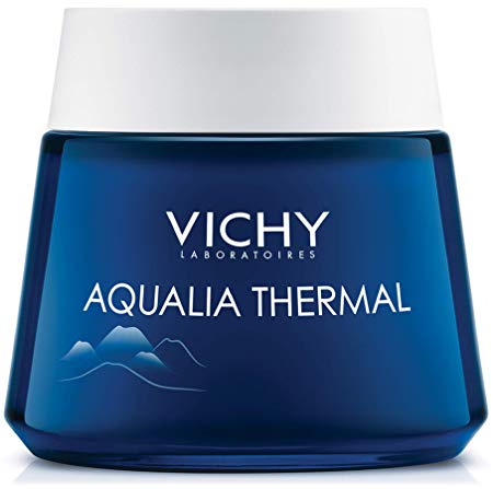 Vichy Aqualia Thermal Night Spa Replenishing Anti-Fatigue Night Cream and Face Mask with Hyaluronic Acid, 2.54 fl. Oz.