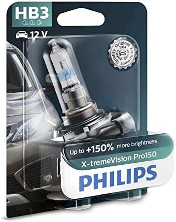 Philips X-tremeVision Pro150 HB3 car headlight bulb +150%, single blister