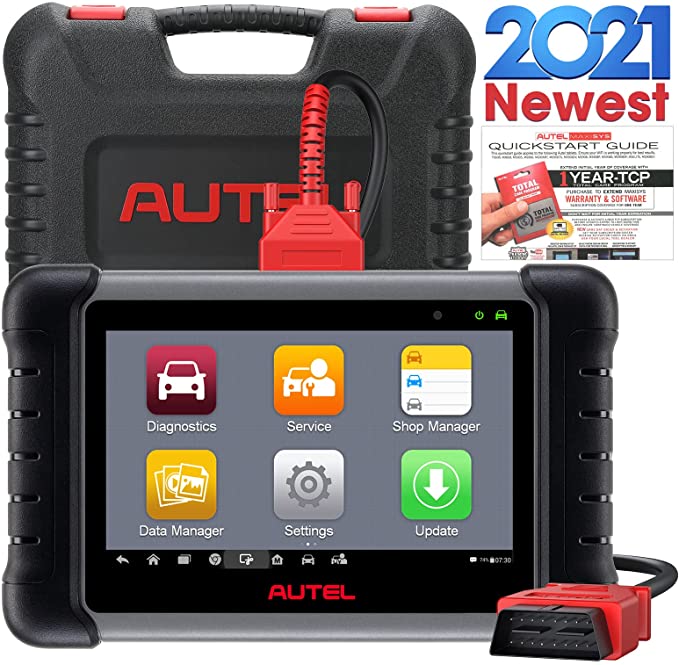 Autel Scanner MaxiCheck MX808 2021, Auto Diagnostic Scan Tool with 25  Services, All Systems Diagnosis, IMMO, EPB, ABS Bleed, Oil Reset, SAS, Function as MaxiCom MK808BT with OBD2 Cable Same as MK808