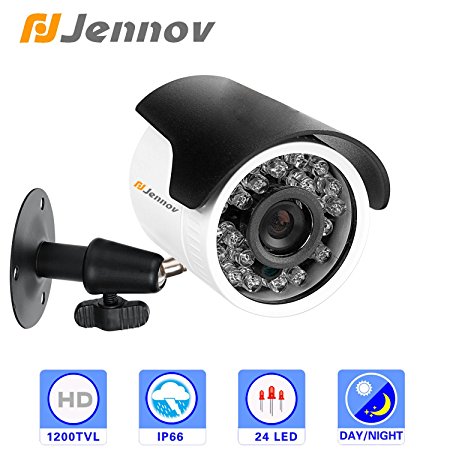 Jennov 1200Tvl Cmos Sensor Home Security Camera With High Resolution Cctv Bullet Outdoor Camera Day Night Vision Wide Angle Video