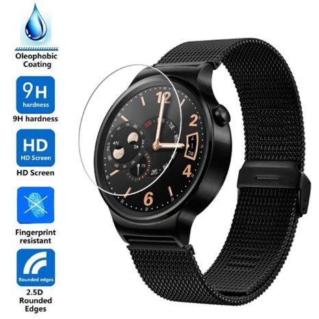 Huawei Watch Screen Protector, Vistore Ultra-thin Shatterproof Anti-Scratch HD Clear Tempered Glass Screen Protector(2 pcs)