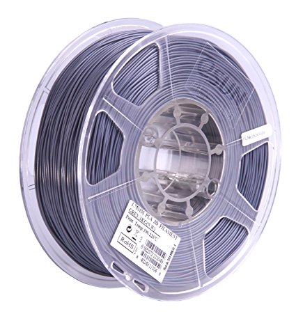 eSUN 1.75mm Gray PLA PRO (PLA ) 3D Printer Filament 1KG Spool (2.2lbs), Gray