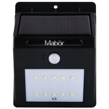 Mabor Solar Light with Motion Sensor, Waterproof Security Light (10 LEDs)