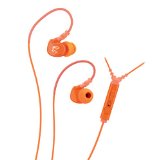 MEE audio Sport-Fi M6P Memory Wire In-Ear Headphones with Microphone Remote and Universal Volume Control Orange