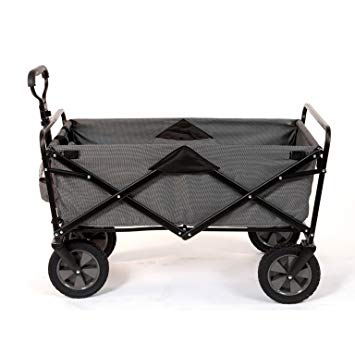 Mac Sports Collapsible Folding Steel Frame Outdoor Garden Camping Wagon, Gray