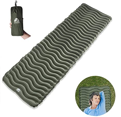 Unigear Ultralight Inflatable Sleeping Pad, Compact Air Camping Mat,Lightweight Camping Mattress for Backpacking, Hiking and Traveling