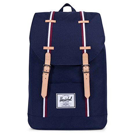 Herschel Retreat Backpack Blue Fabric&nbsp;–&nbsp;Rucksacks (Fabric, Blue, White, 38.1&nbsp;cm (15&nbsp;"), Front Pocket, Mobile Pocket)