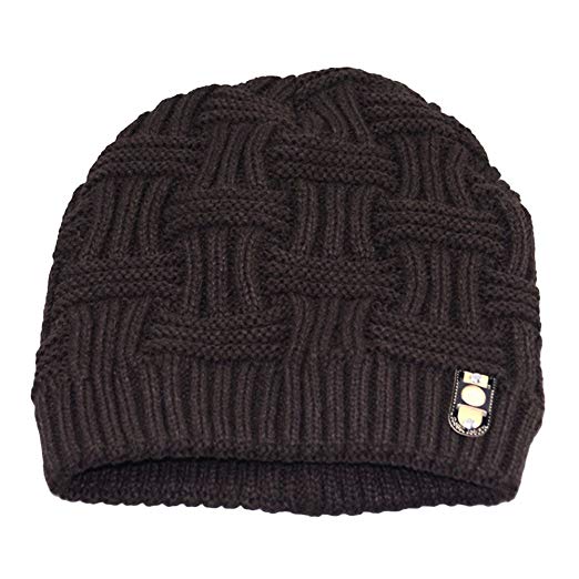 Shentesel Stylish Warm Hat Men's Fashion Winter Beanies Bonnet Knitted Hat Soft Solid Braid Warm Cap