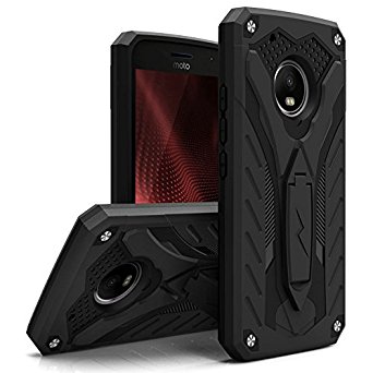 Motorola G5 Plus Case, Zizo [Static Series] Shockproof [Military Grade Drop Tested] w/ Kickstand [Motorola G5 Plus Heavy Duty Case] Impact Resistant