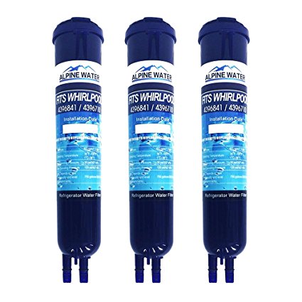 Alpine Water Filter Compatible to 4396841, 4396710, Kenmore 46-9030, 9083, Filter 3, EDR3RXD1 Premium Refrigerator Water Filter (3 packs)