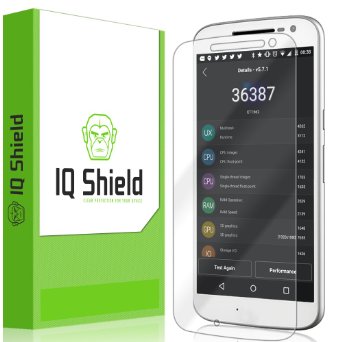 Moto G4 Screen Protector, IQ Shield® LiQuidSkin Full Coverage Screen Protector for Motorola Moto G4 HD Clear Anti-Bubble Film - with Lifetime Warranty