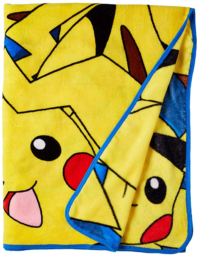 Pokémon, "All Pikachu" Micro Raschel Throw Blanket, 62" x 90", Multi Color