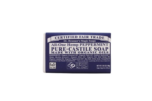 Dr. Bronners Bar Peppermint 5oz. Soap (2 Pack)