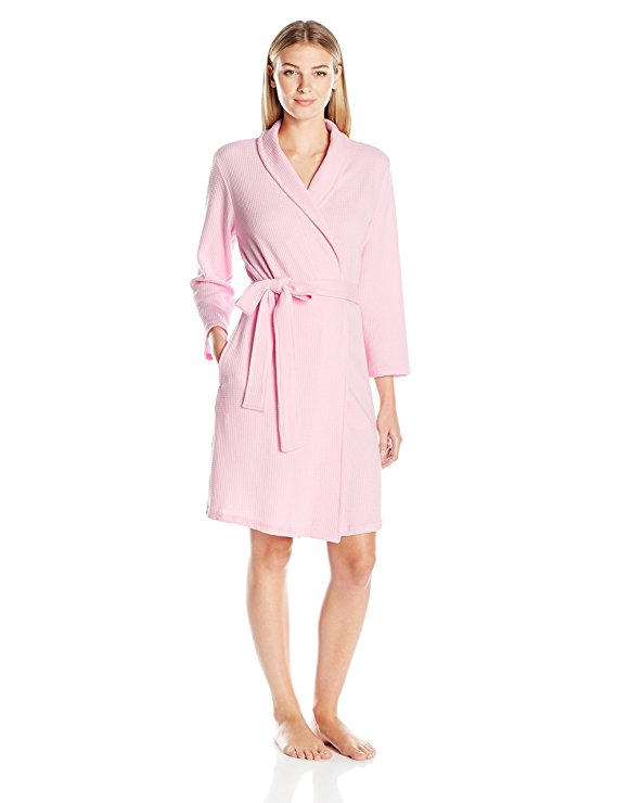 Casual Moments Women's Waffle-Knit Robe