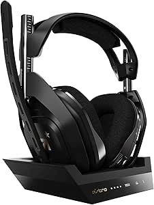 Astro Gaming A50, Wireless Gaming-Headset mit Ladestation, Dolby Audio, Game/Voice Balance Control, 2,4 GHz Kabellos, 9m Reichweite, für Xbox Series X|S, Xbox One, PC, Mac - schwarz (Generalüberholt)