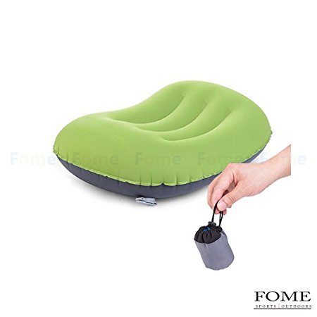 Inflating Pillow, FOME SPORTS|OUTDOORS Ultralight Portable Compact Camping Travel Inflating Pillow Comfortable for Hiking Backpacking One Year Warranty