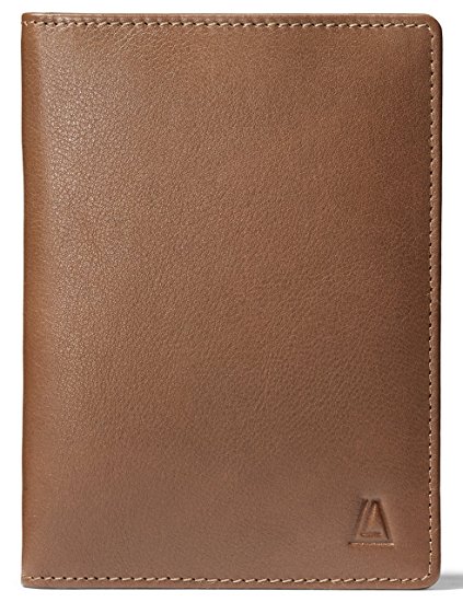 Leather Architect Men's 100% Leather RFID Blocking Passport Holder With 3 Slip-In Pockets