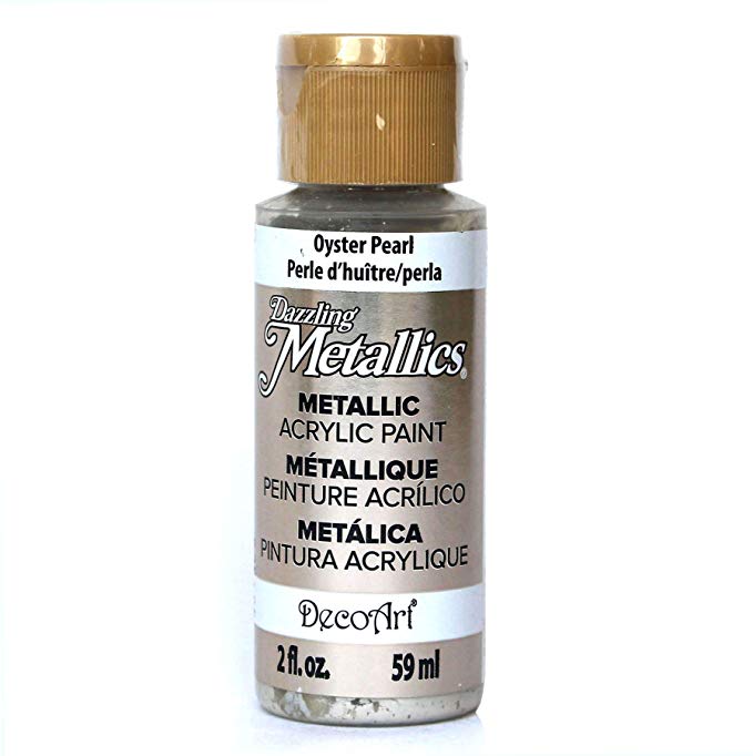 DecoArt Dazzling Metallics 2-Ounce Oyster Pearl Acrylic Paint