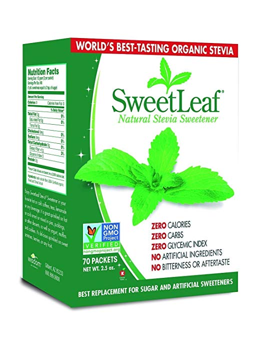 SweetLeaf Sweetener, 70 count packets, 2.5 Ounce box (3-Pack)