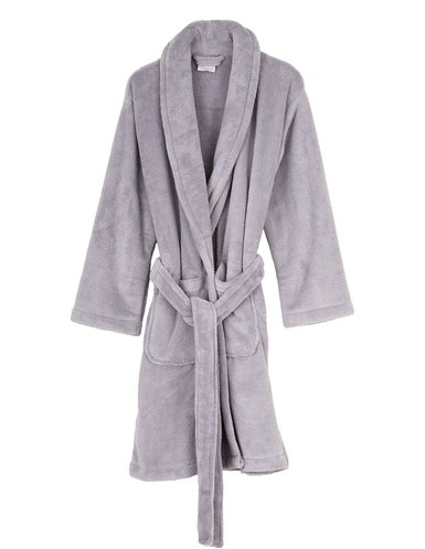 TowelSelections Womens Short Fleece Spa Robe Soft Plush Bathrobe Made in Turkey