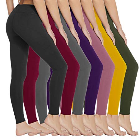 YOLIX High Waisted Leggings for Women - Tummy Control & Soft Opaque Stretchy Pants for Yoga, Running, Workout, Daily - Regular & Plus Size