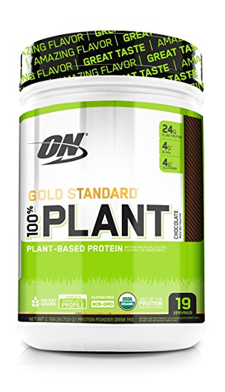 Optimum Nutrition Gold Standard 100% Plant Based Protein Powder, Chocolate, 1.59 Pound